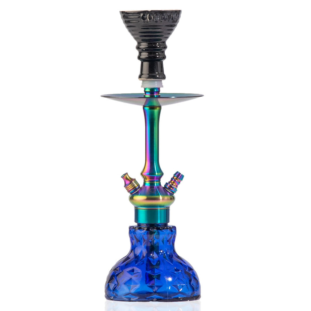 COCOYAYA Oakley Hookah (Conquer Series) - Rainbow Stem (Blue Base)