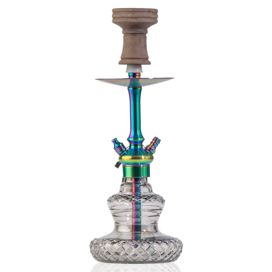 COCOYAYA Oakley Hookah (Conquer Series) - Rainbow Stem (Transparent Base)