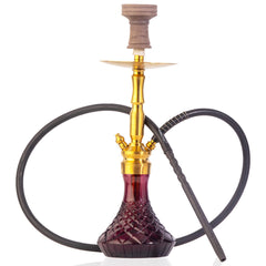 COCOYAYA Pedro Hookah - Golden Stem & Light Purple Base