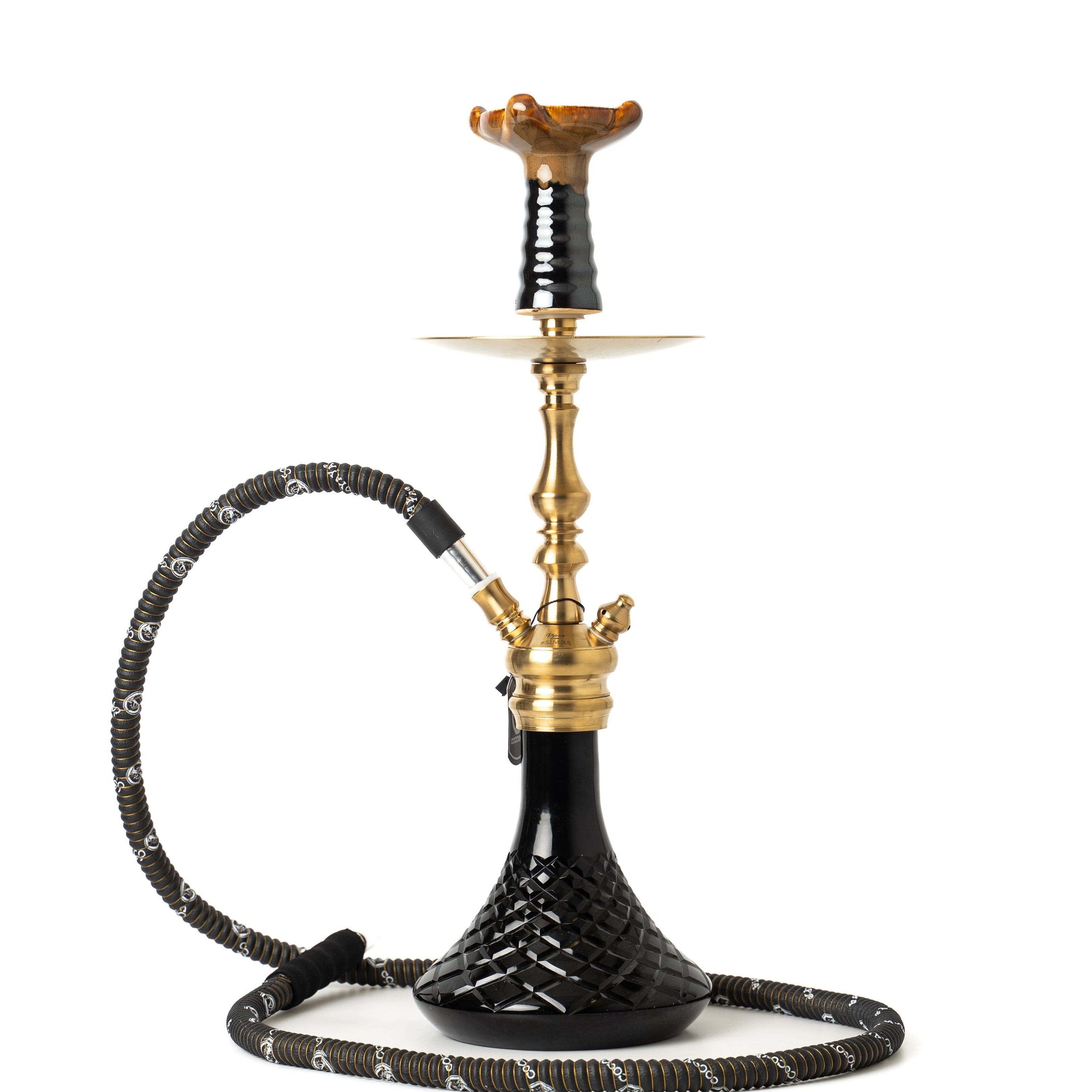 COCOYAYA Simba Hookah - Black Base & Golden Stem