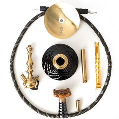 COCOYAYA Simba Hookah - Black Base & Golden Stem