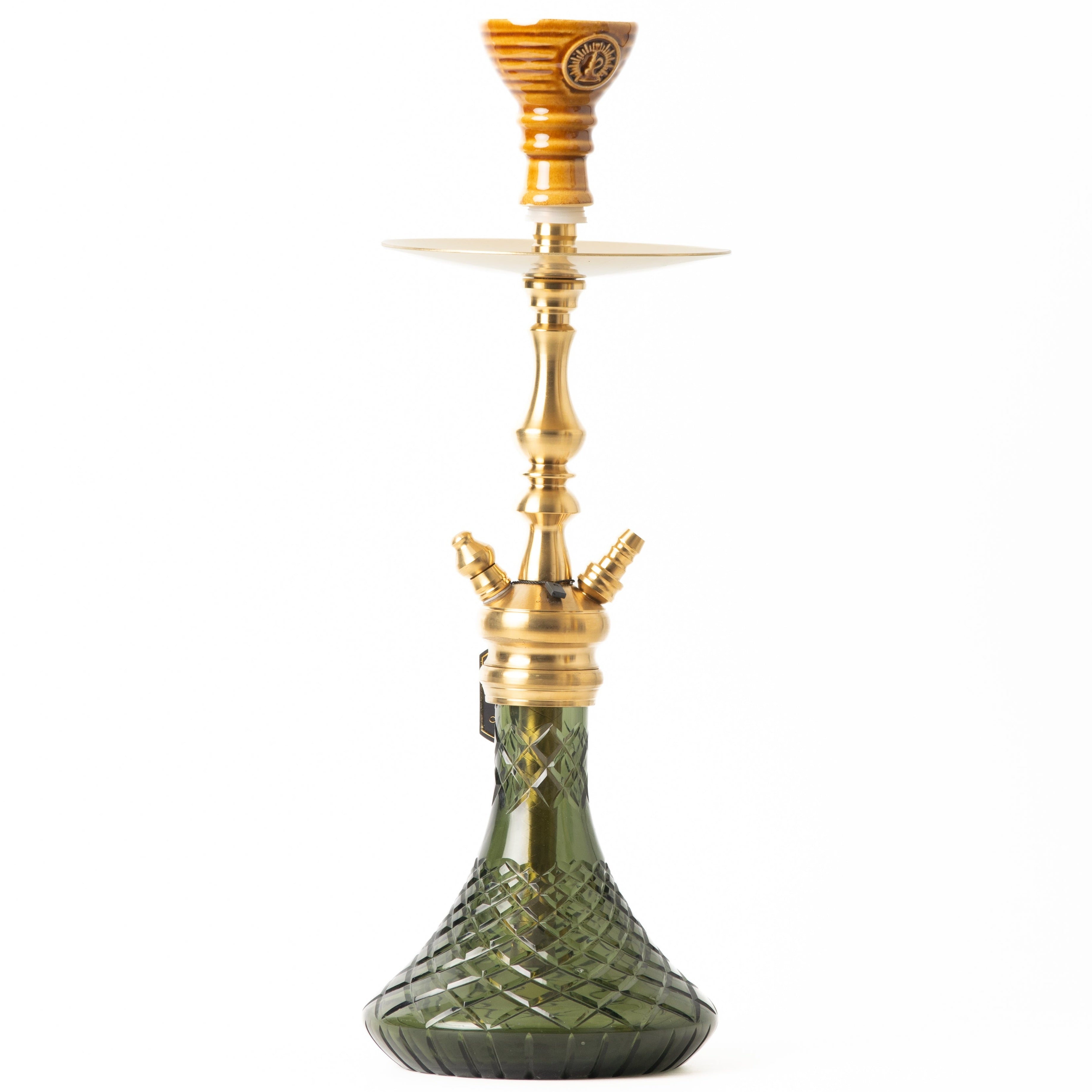 COCOYAYA Simba Hookah - Dark Green Base & Golden Stem
