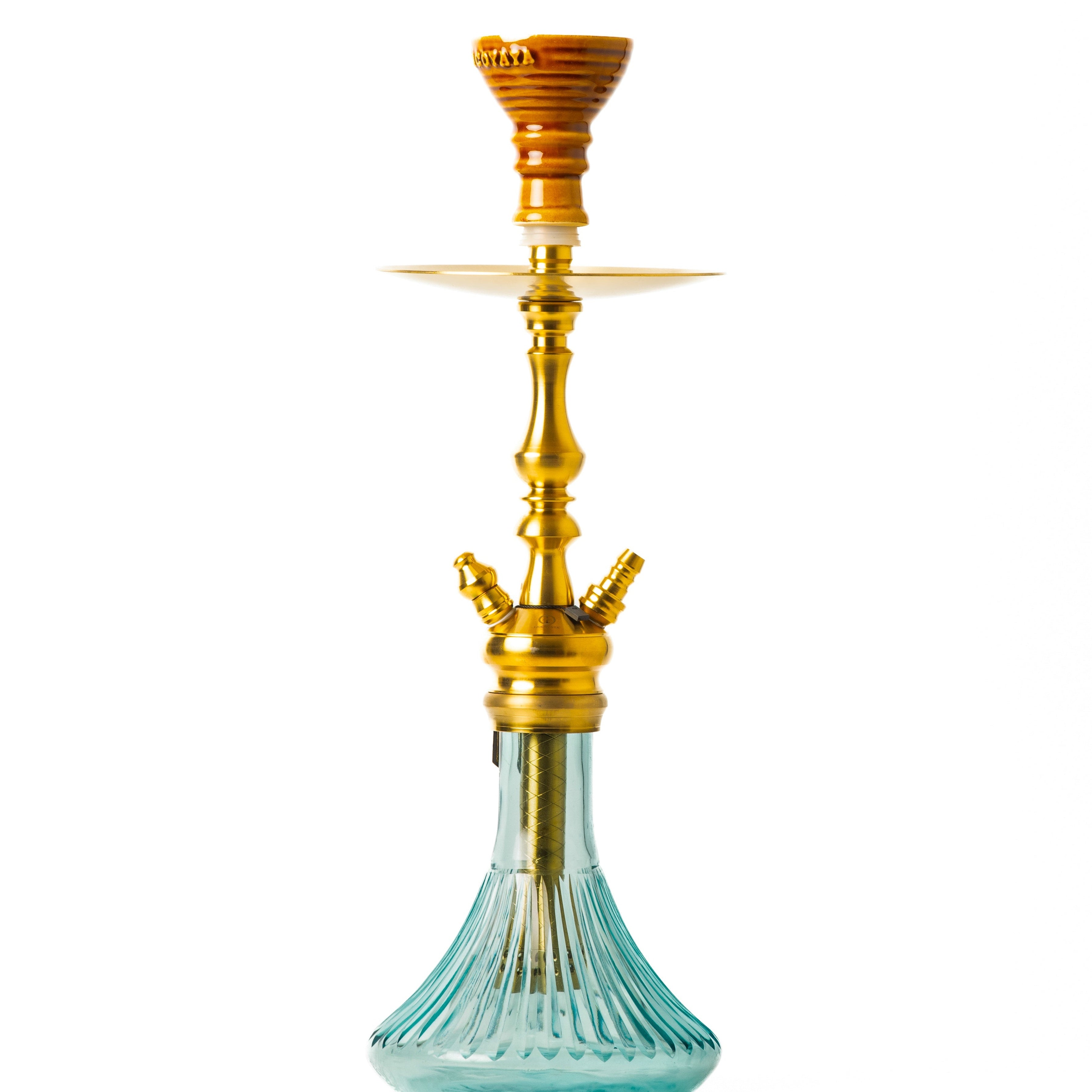 COCOYAYA Simba Hookah - Sky Blue Base & Golden Stem