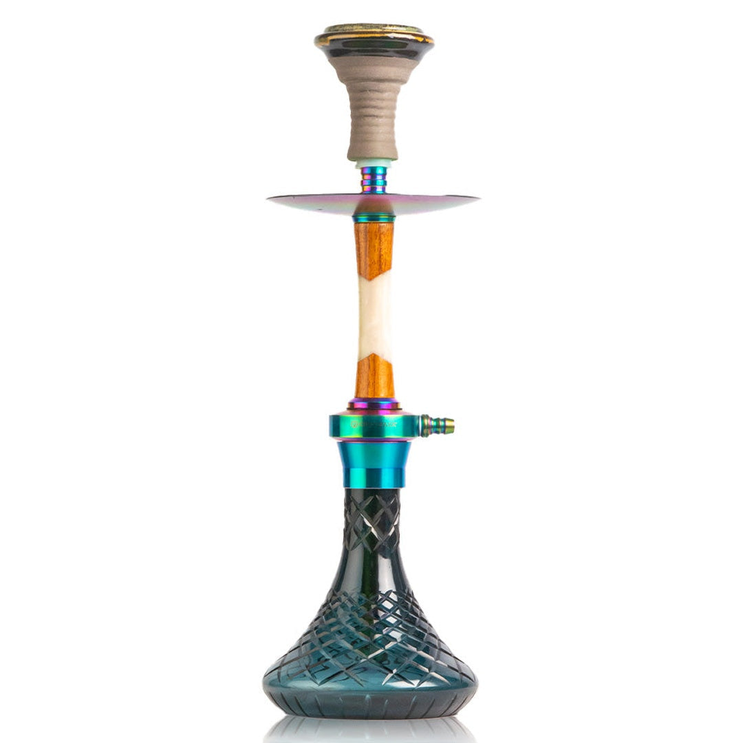 COCOYAYA Sydney Hookah - Rainbow Stem & Green Base