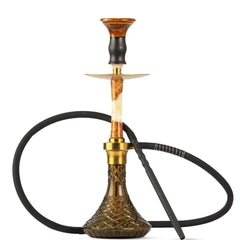 COCOYAYA Sydney Hookah - Golden & Cut Glass Base