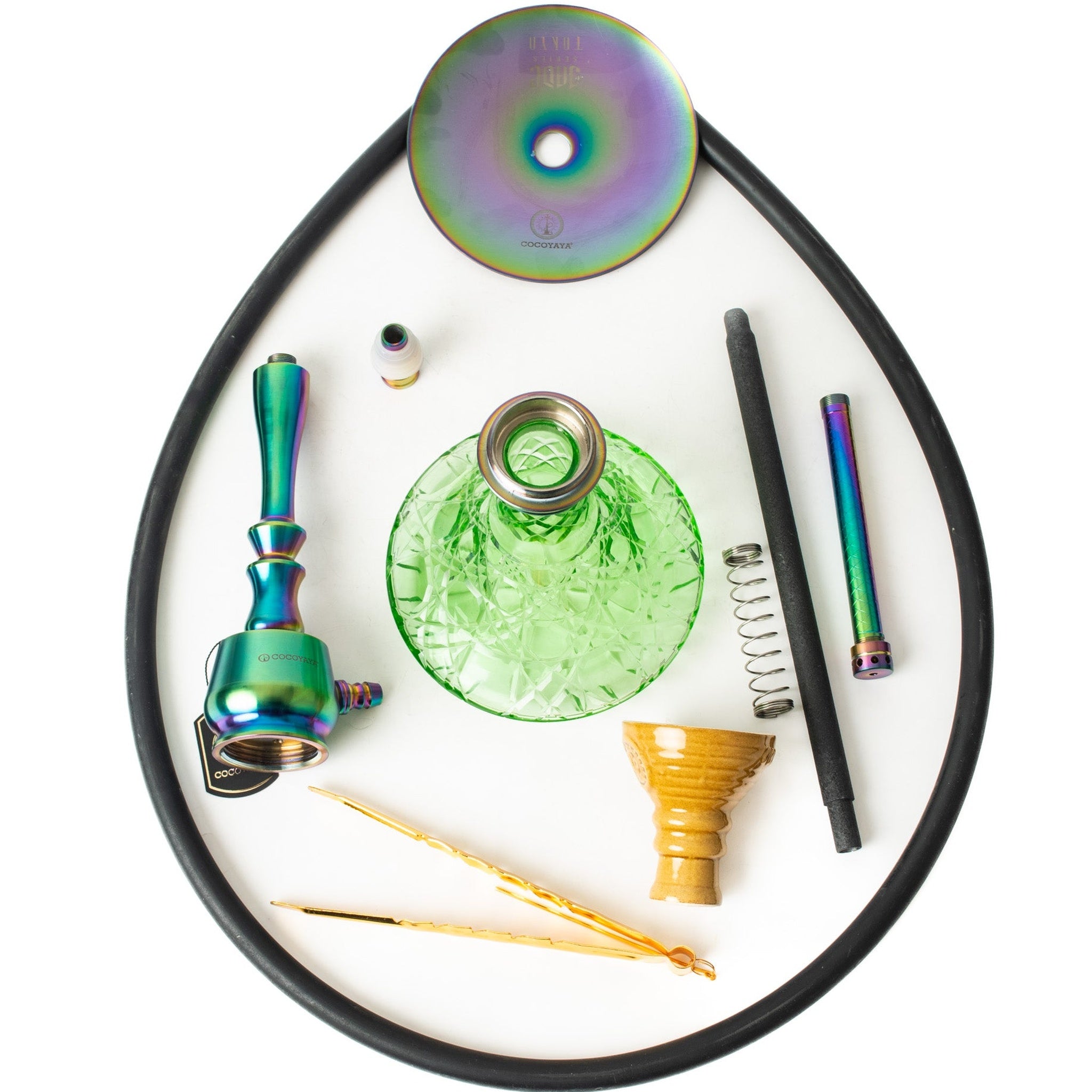 COCOYAYA Tokyo X Hookah - Rainbow Stem & Green Base