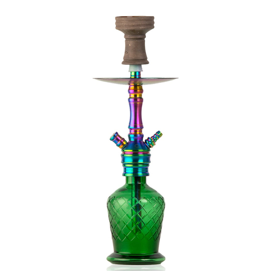COCOYAYA VIP Amy Hookah - Rainbow Stem & Green Base