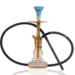 COCOYAYA VIP Lila Hookah - Golden Stem (Golden Base)