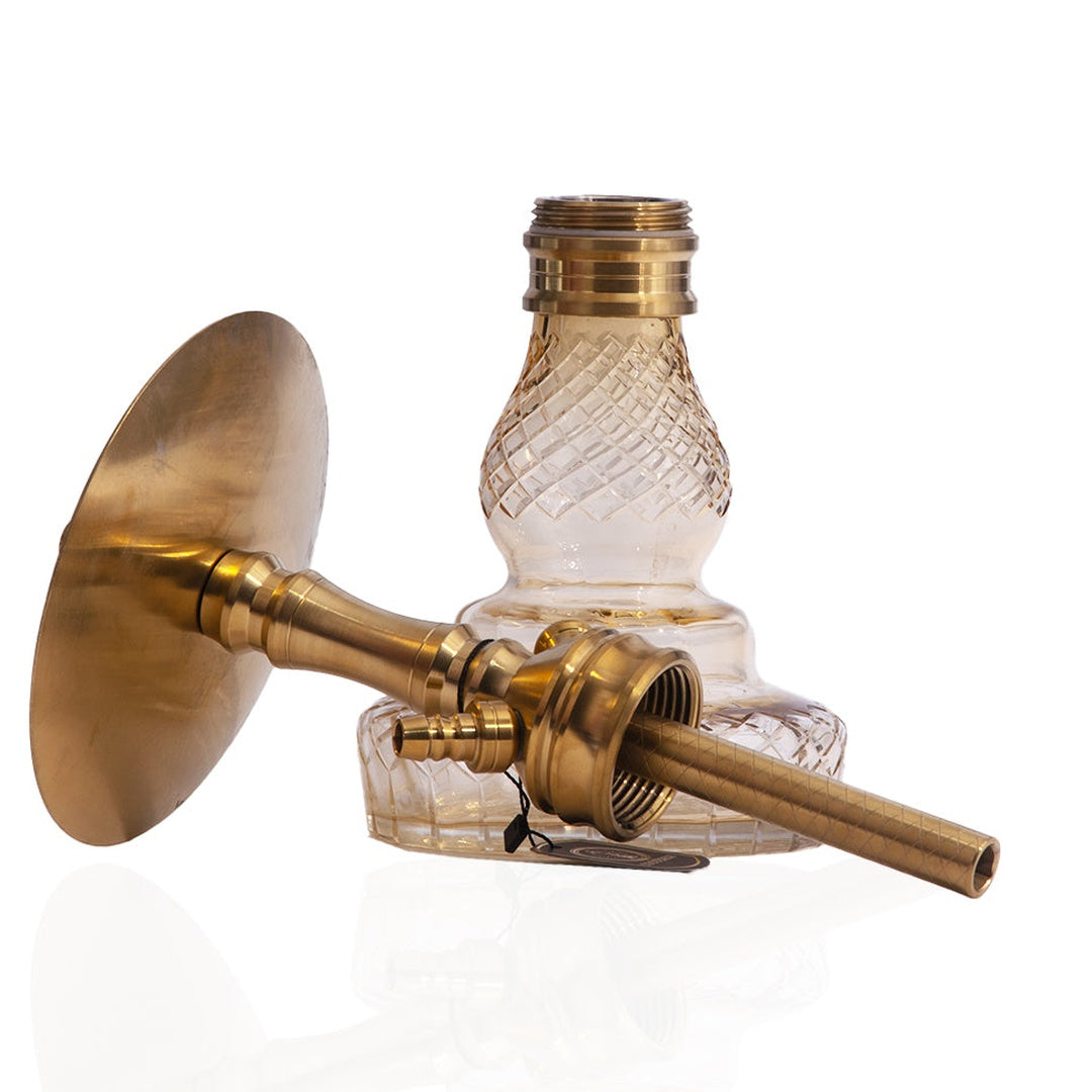 COCOYAYA VIP Lila Hookah - Golden Stem (Golden Base)