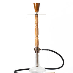 COCOYAYA Woody King Hookah - Light Wood & Transparent Base