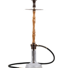 COCOYAYA Woody King Hookah - Light Wood & Transparent Base