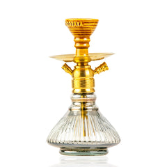 COCOYAYA X8 Hookah - Golden & Cut Glass Base