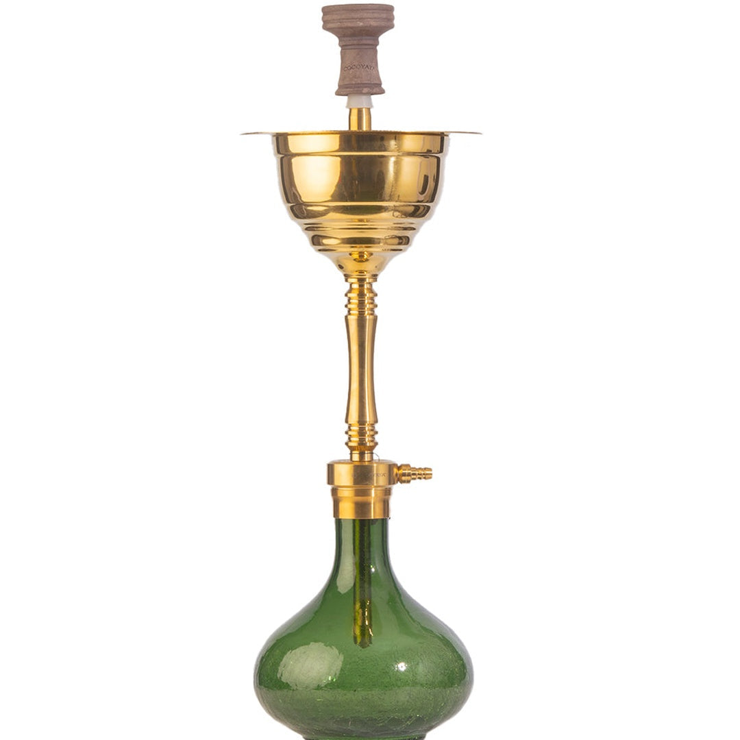 COCOYAYA Yara Hookah - Golden Stem (Green Base)