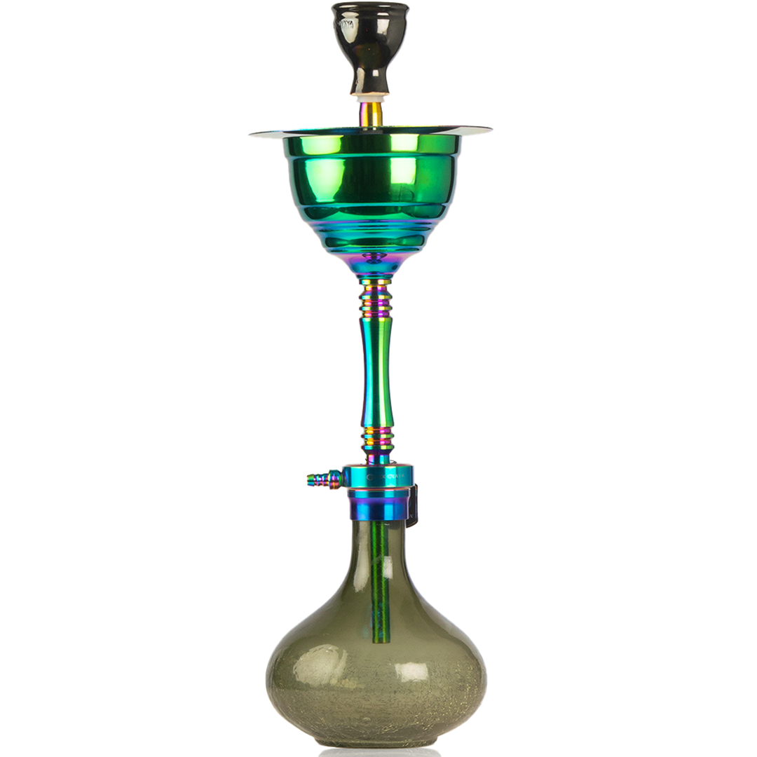 COCOYAYA Yara Hookah - Rainbow Stem (Green Base)