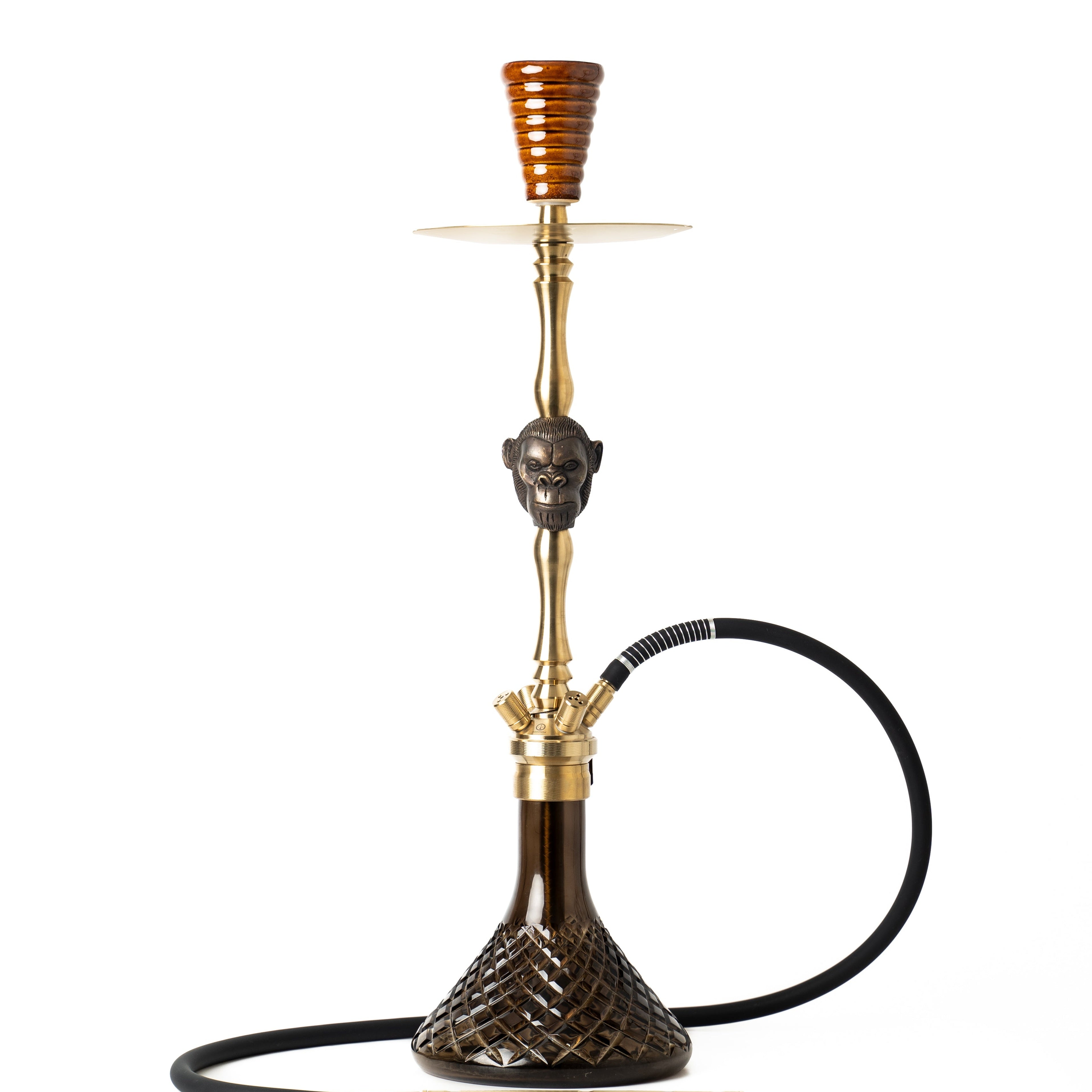 COCOYAYA Jungle Series Kong Hookah - Golden (Black Base)