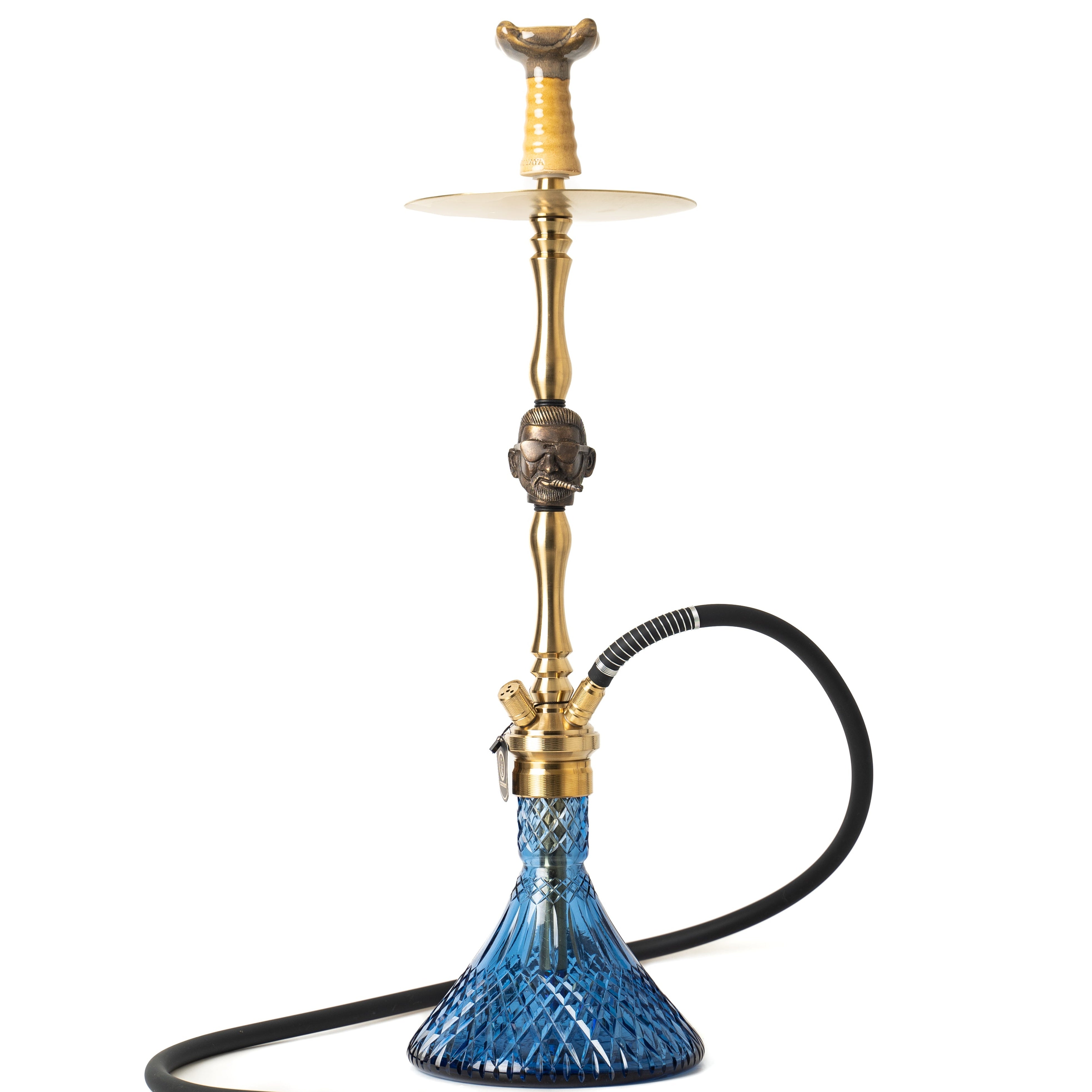 COCOYAYA Jungle Series Mr. P Hookah - Golden (Blue Base)