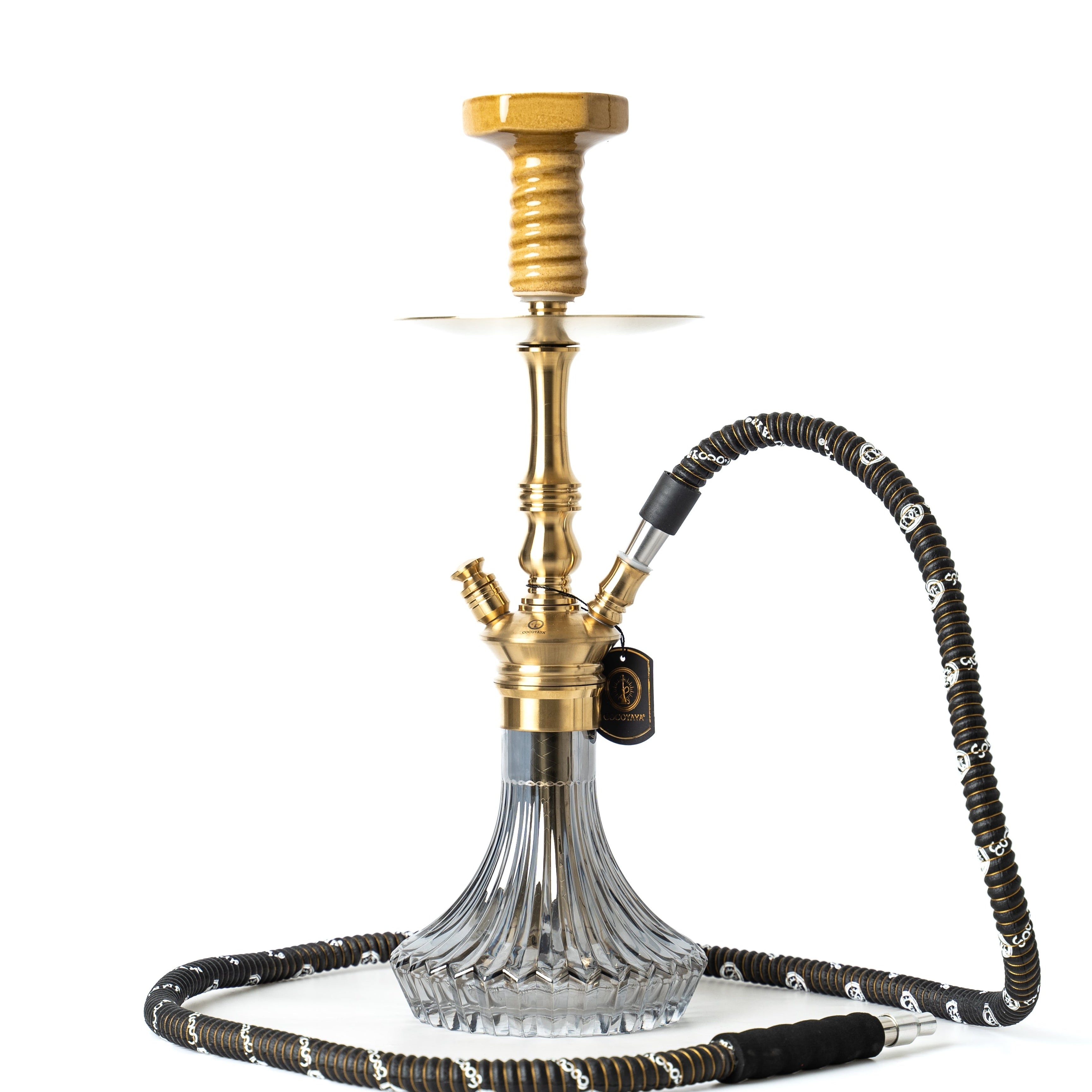 COCOYAYA Madrid Hookah - Golden (Black Base)