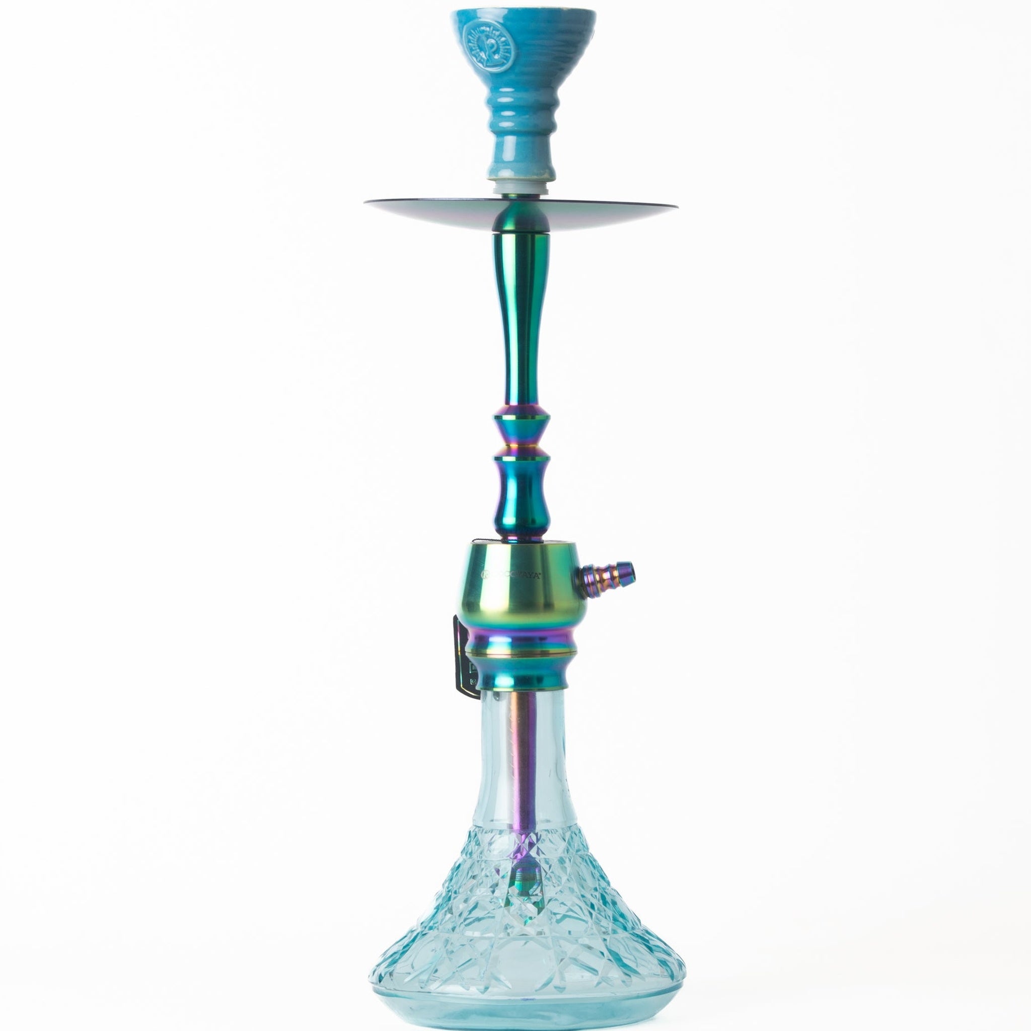 COCOYAYA Tokyo X Hookah - Rainbow Stem & Sky Blue Base