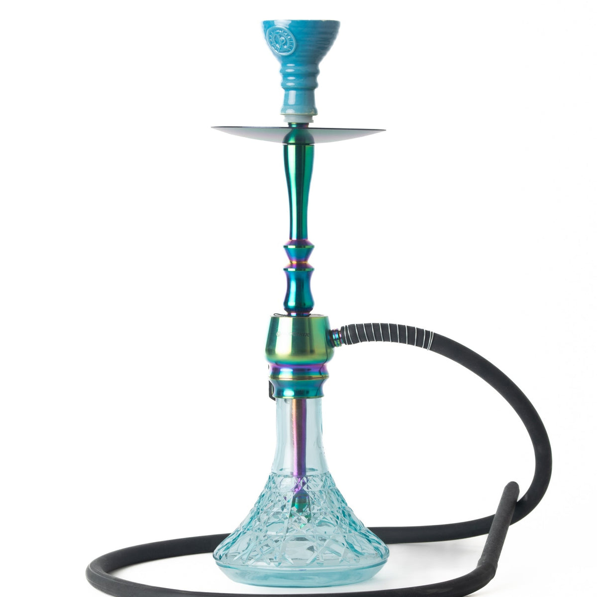COCOYAYA Tokyo X Hookah - Rainbow Stem & Sky Blue Base