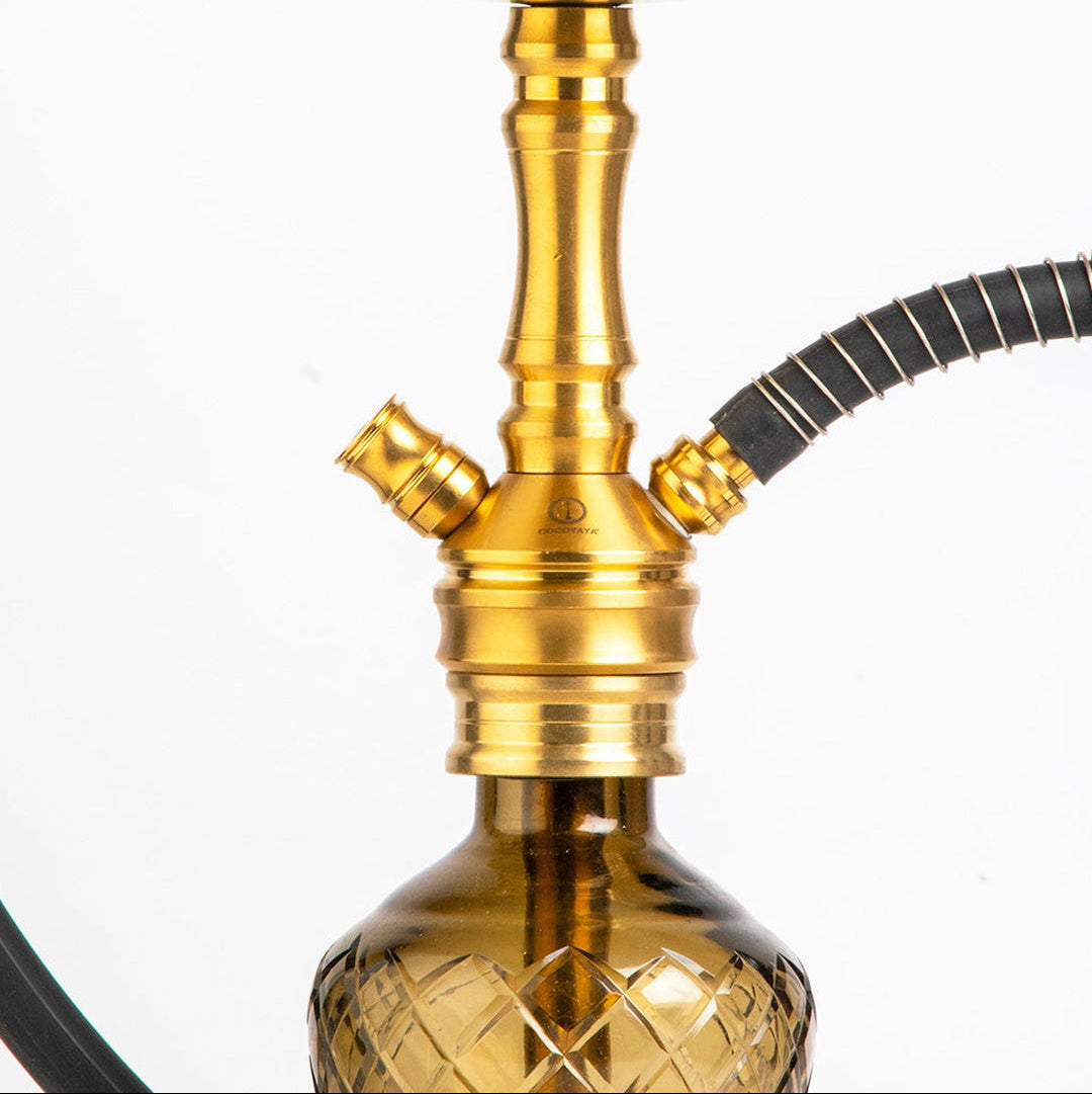 COCOYAYA VIP Amy Hookah - Gold Stem & Grey Base