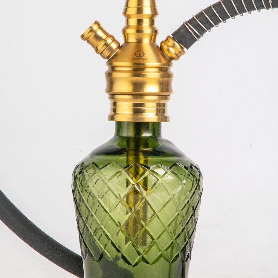 COCOYAYA VIP Amy Hookah - Gold Stem & Green Base