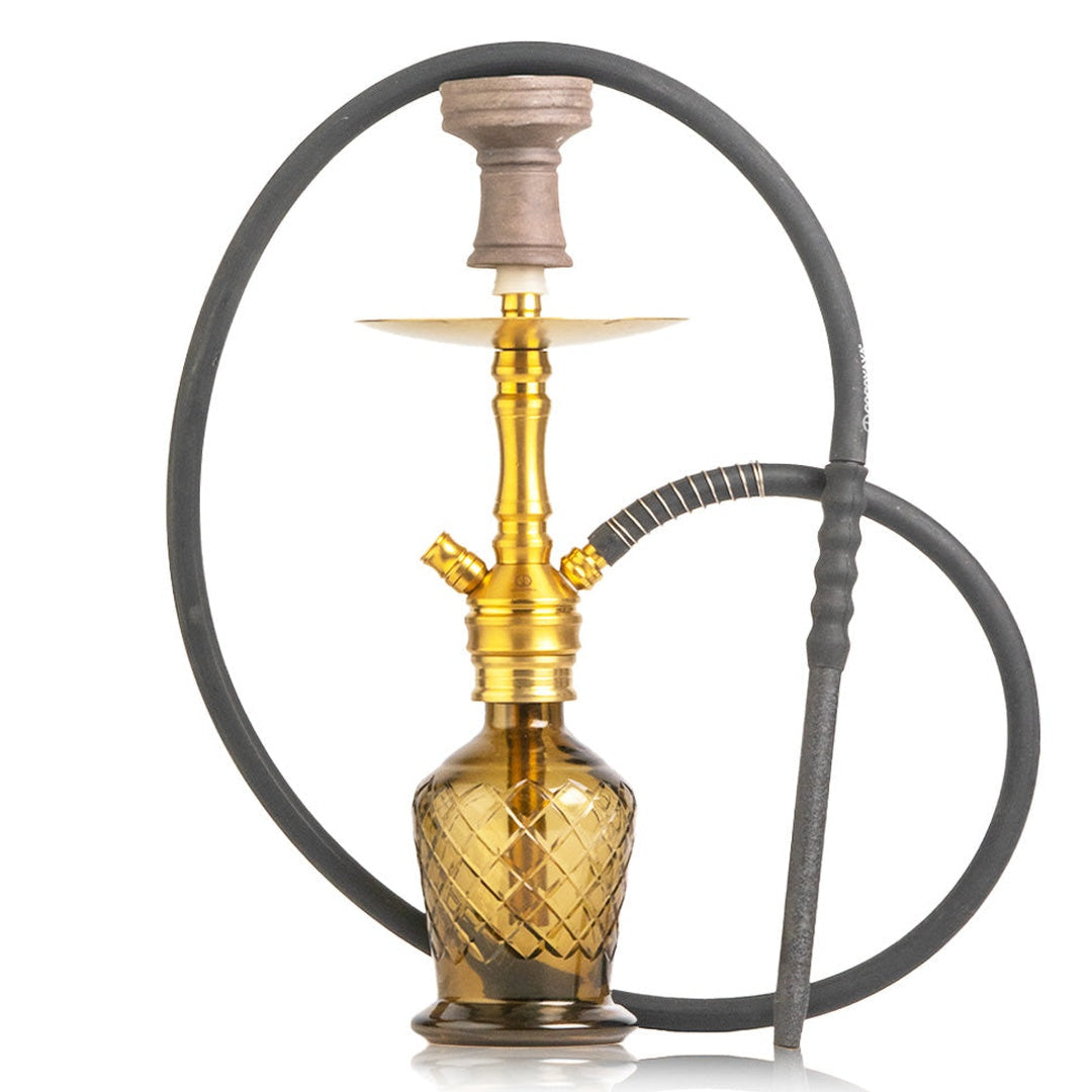COCOYAYA VIP Amy Hookah - Gold Stem & Grey Base