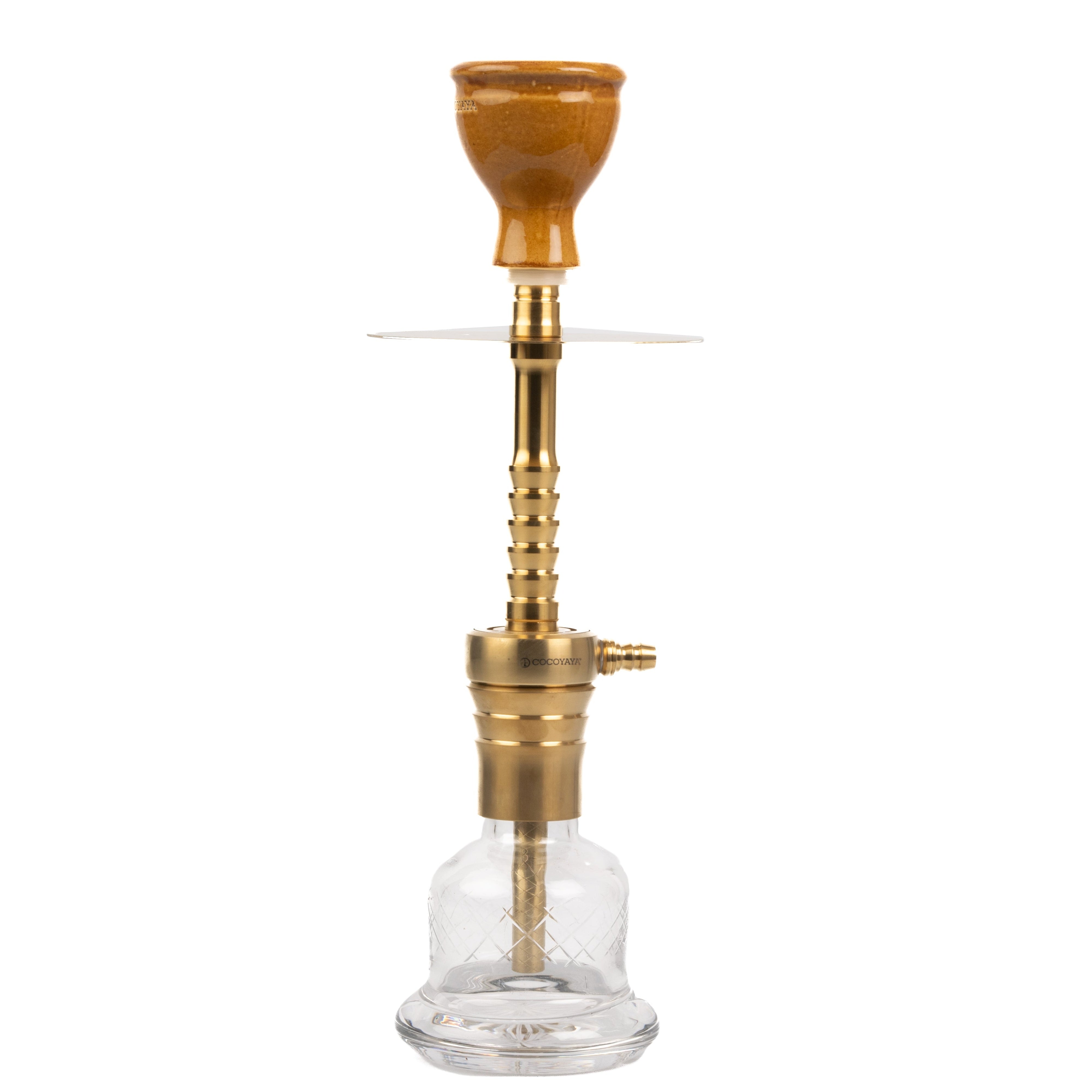 Cocoyaya Kaka Hookah (Conquer Series) - Golden (Transparent Base)