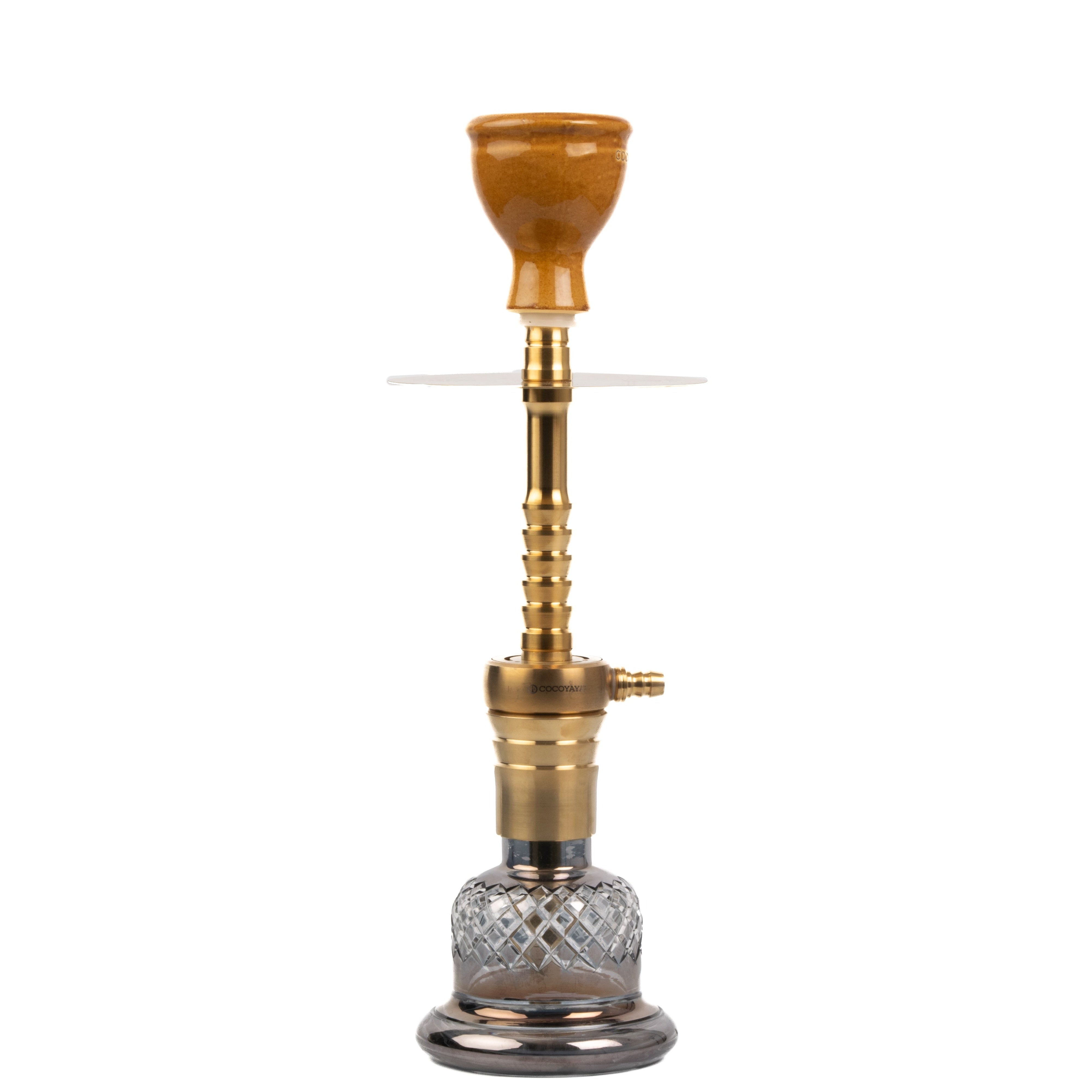 Cocoyaya Kaka Hookah (Conquer Series) - Golden (Cut Glass Base)