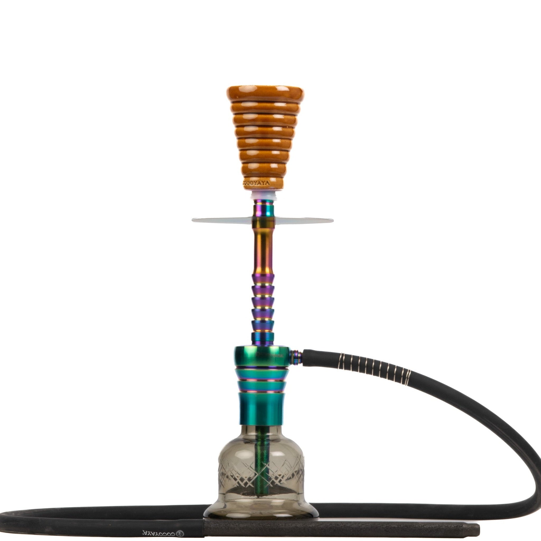Cocoyaya Kaka Hookah (Conquer Series) - Rainbow (Grey Base)