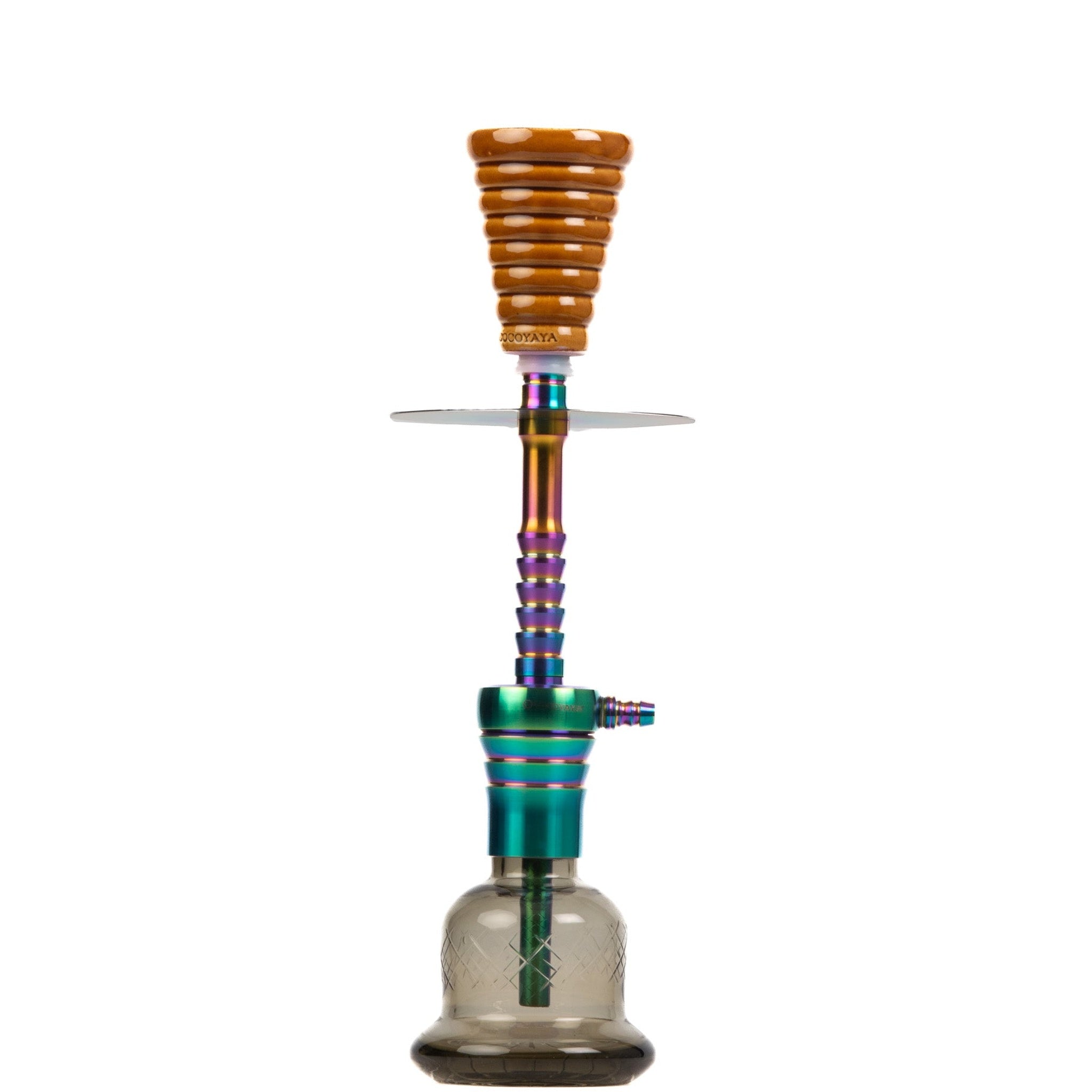 Cocoyaya Kaka Hookah (Conquer Series) - Rainbow (Grey Base)
