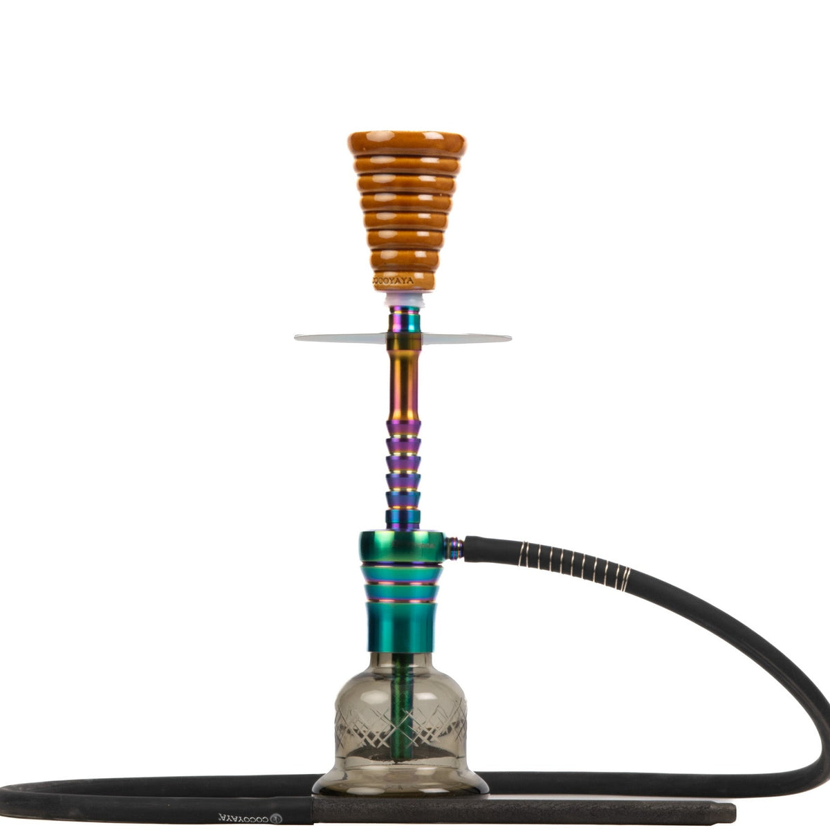 Cocoyaya Kaka Hookah (Conquer Series) - Rainbow (Grey Base)