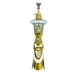 Cocoyaya Maurya - 39 Inch Gold & Black Hookah