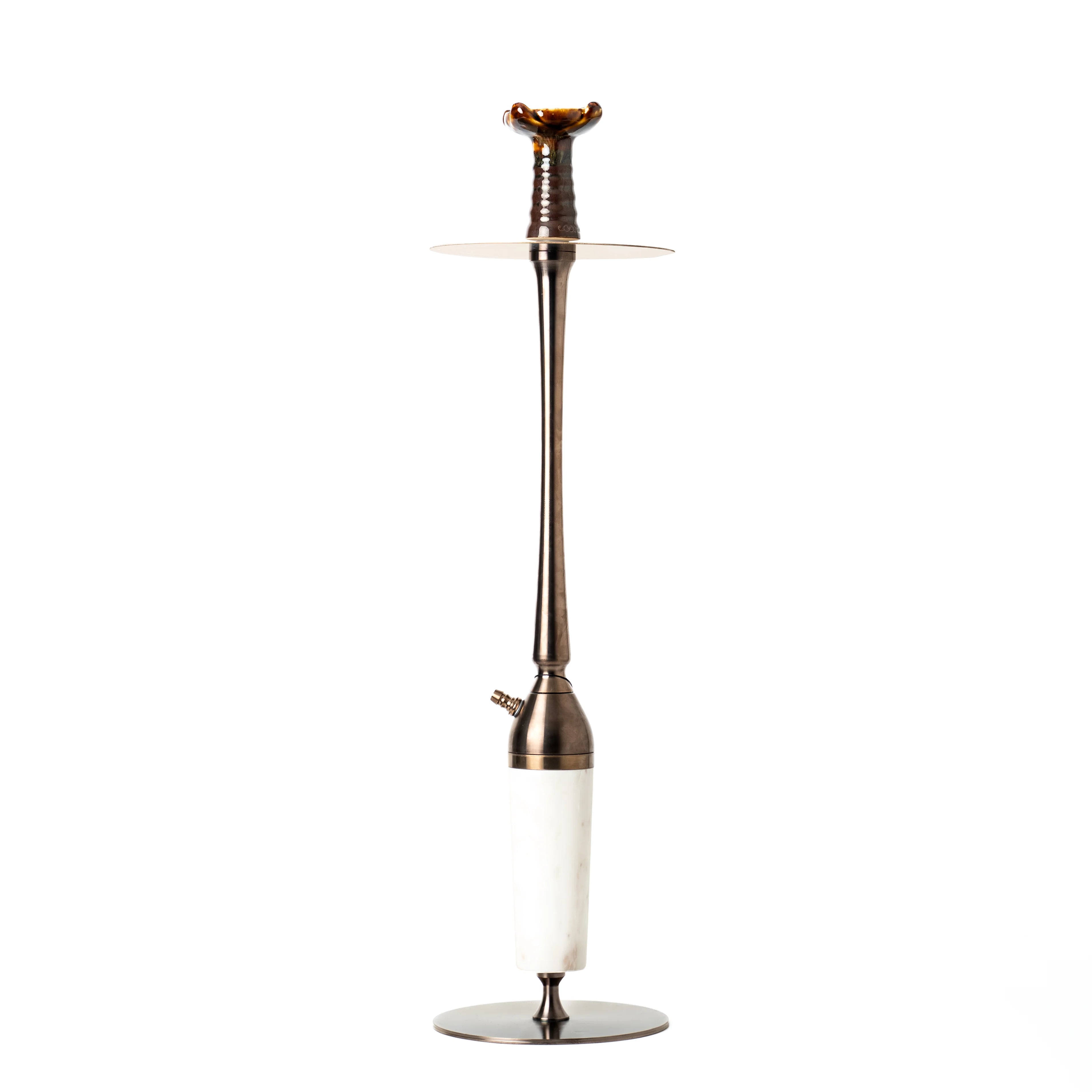 Cocoyaya Slims Sterling Hookah - Bronze Stem &  White Marble Base