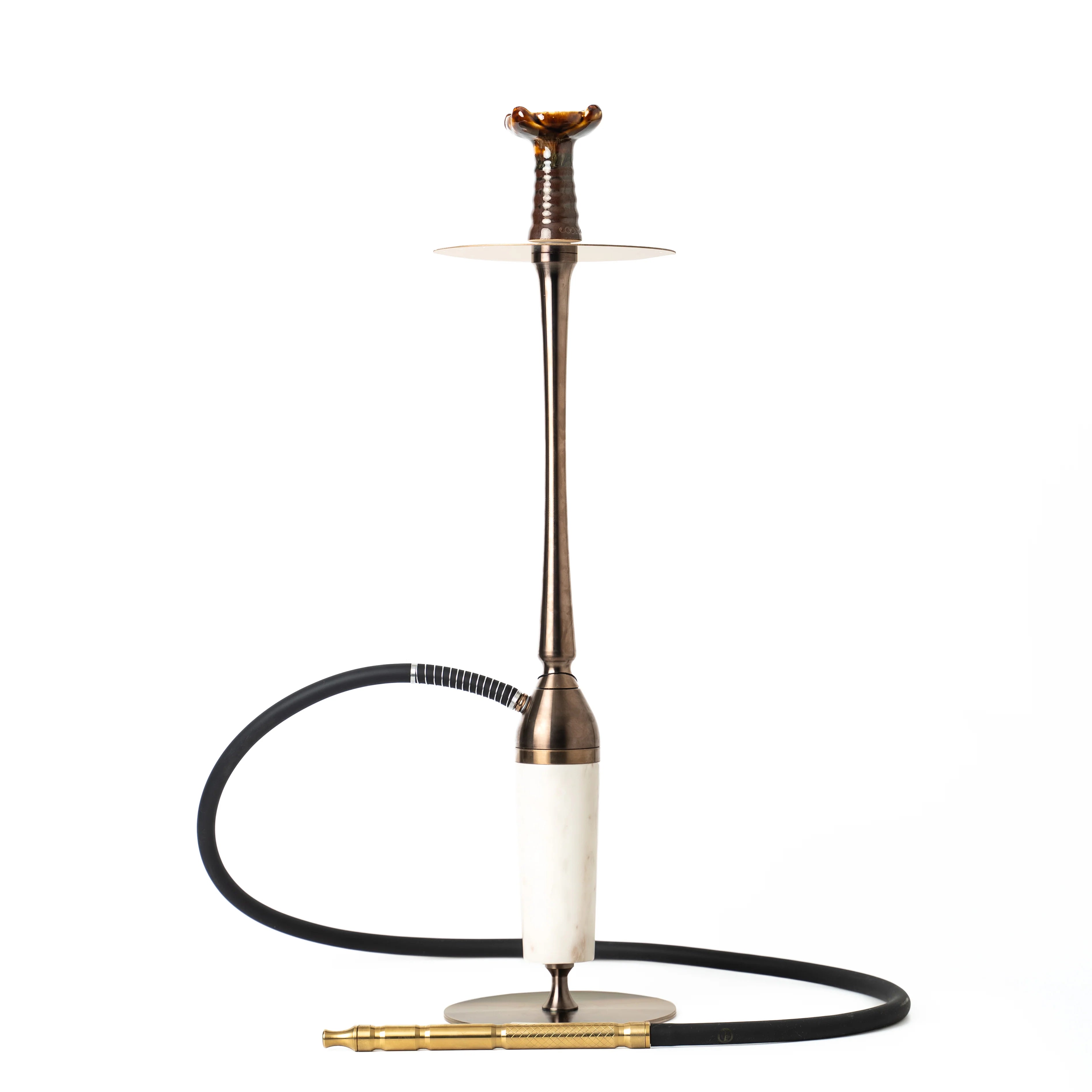 Cocoyaya Slims Sterling Hookah - Bronze Stem &  White Marble Base