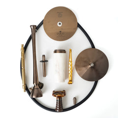 Cocoyaya Slims Sterling Hookah - Bronze Stem &  White Marble Base