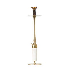 Cocoyaya Slims Sterling Hookah - Golden Stem &  White Marble Base
