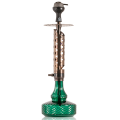 COCOYAYA Crucio Hookah (Ferro Series) with Bag - Bronze Stem & Green Base