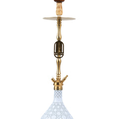 COCOYAYA Melrose Hookah - Golden & White Base