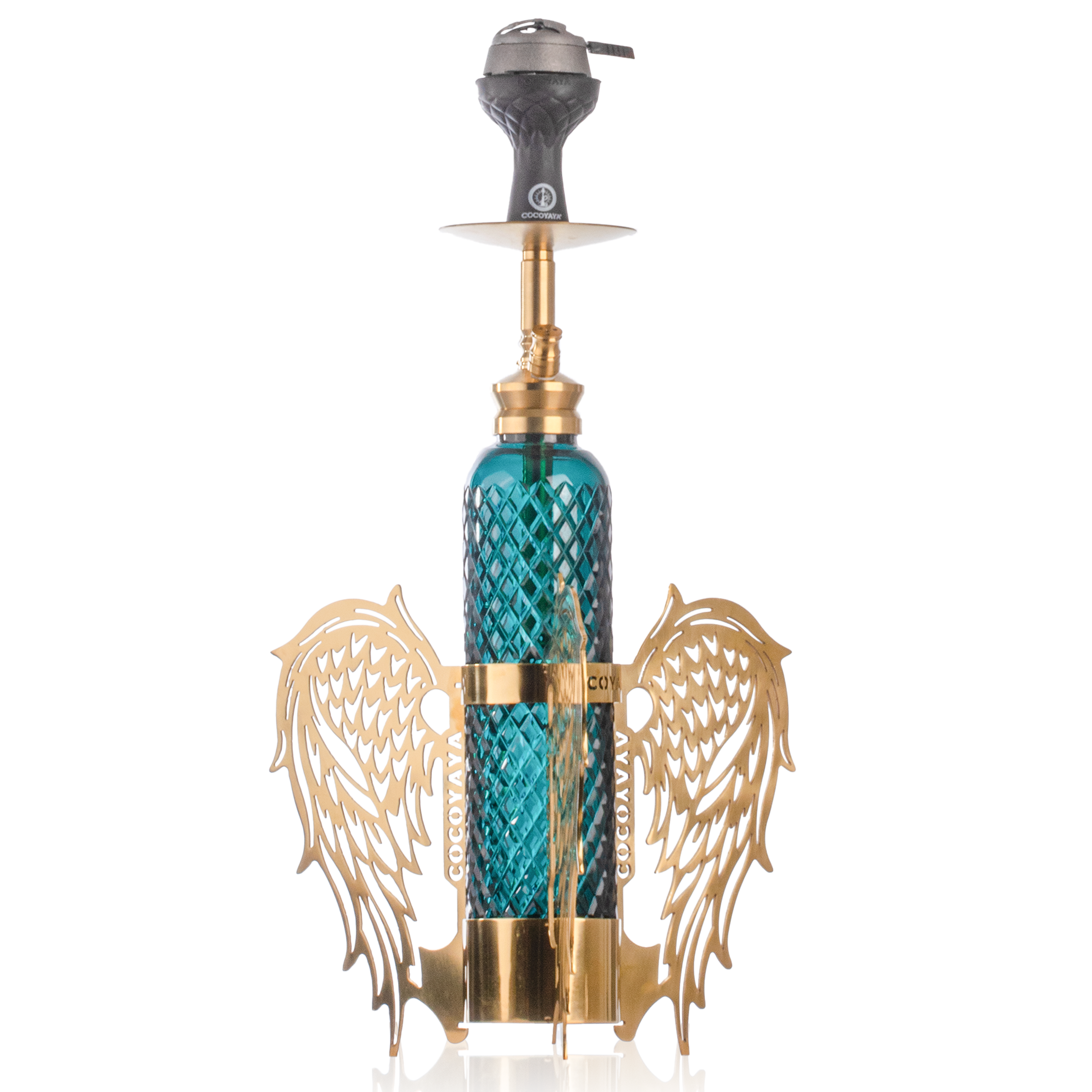 COCOYAYA Fire Fly Hookah - Golden & Green Base