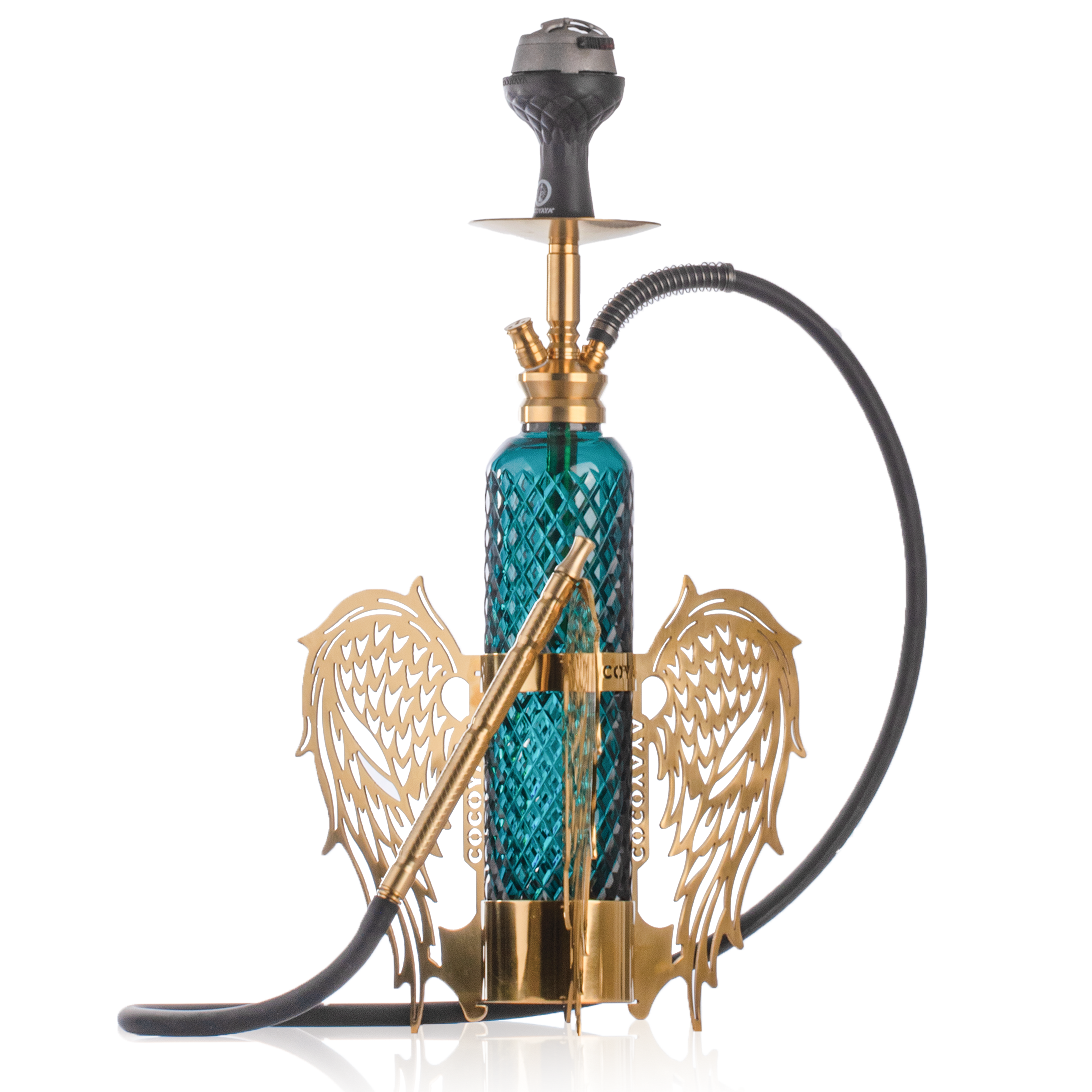 COCOYAYA Fire Fly Hookah - Golden & Green Base
