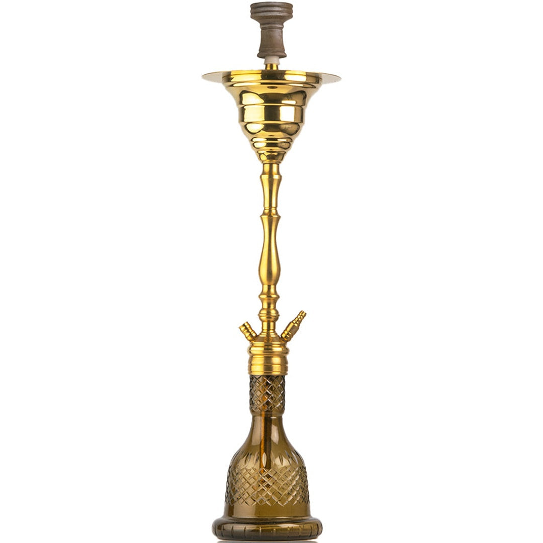COCOYAYA Gamaliya Hookah - Golden Stem & Grey Base