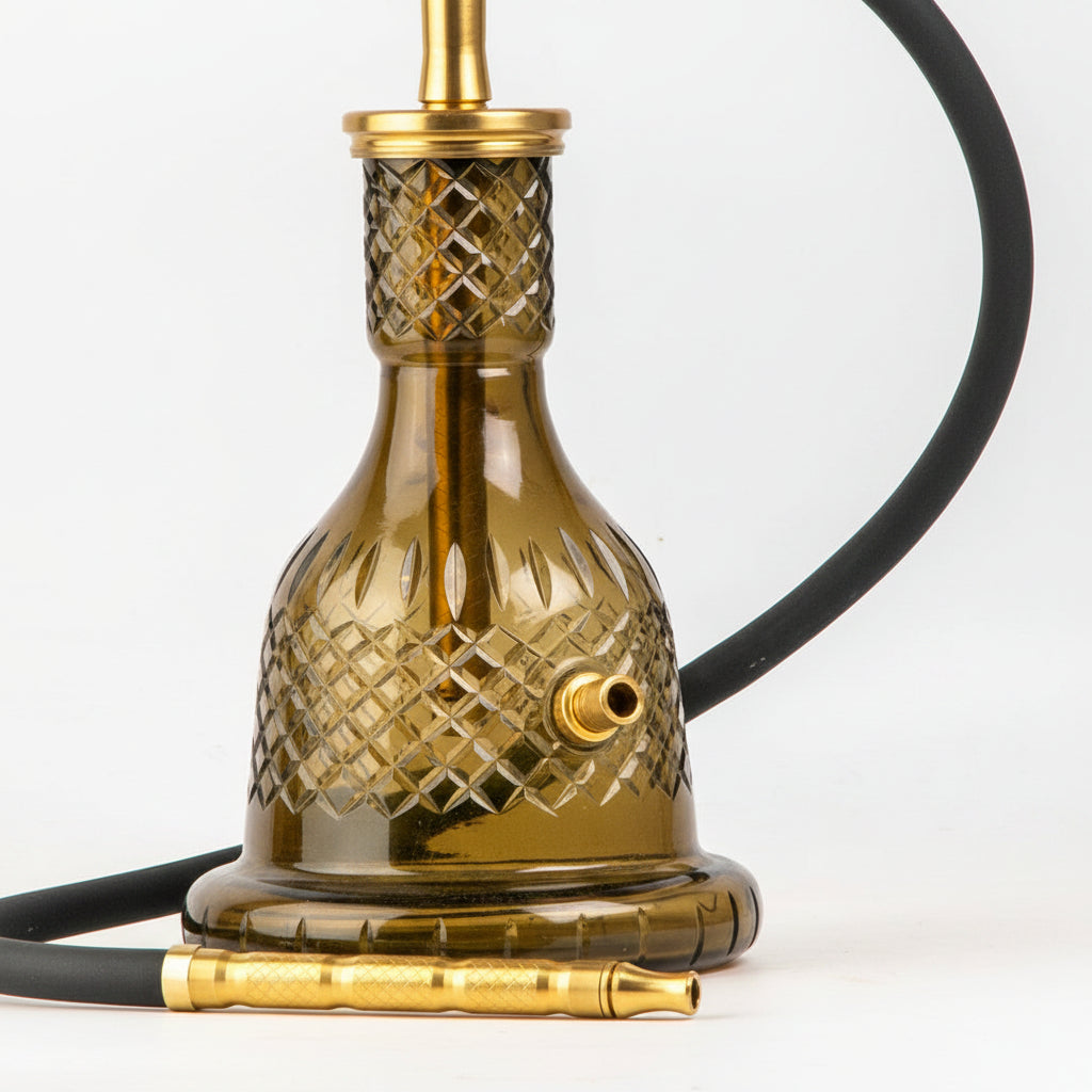 COCOYAYA Gamaliya Hookah - Golden Stem & Grey Base