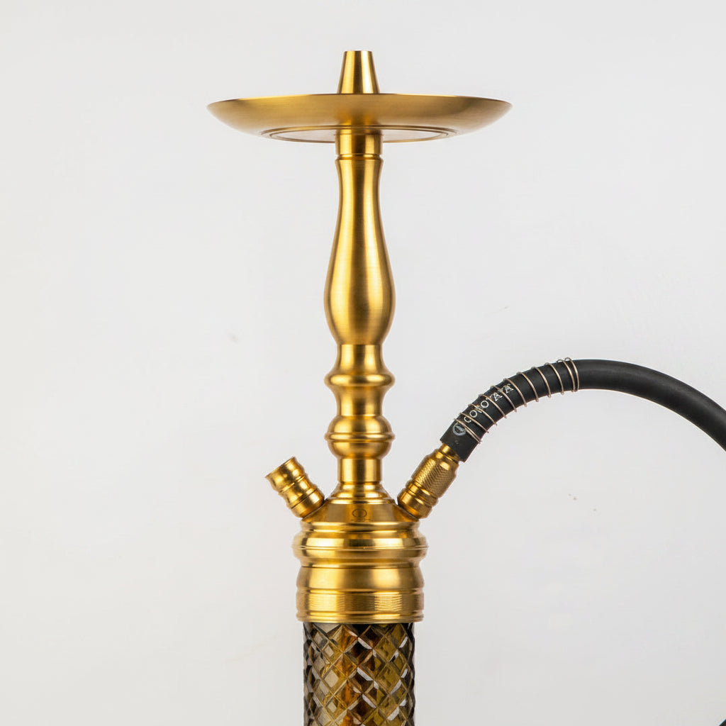 COCOYAYA Gamaliya Hookah - Golden Stem & Grey Base