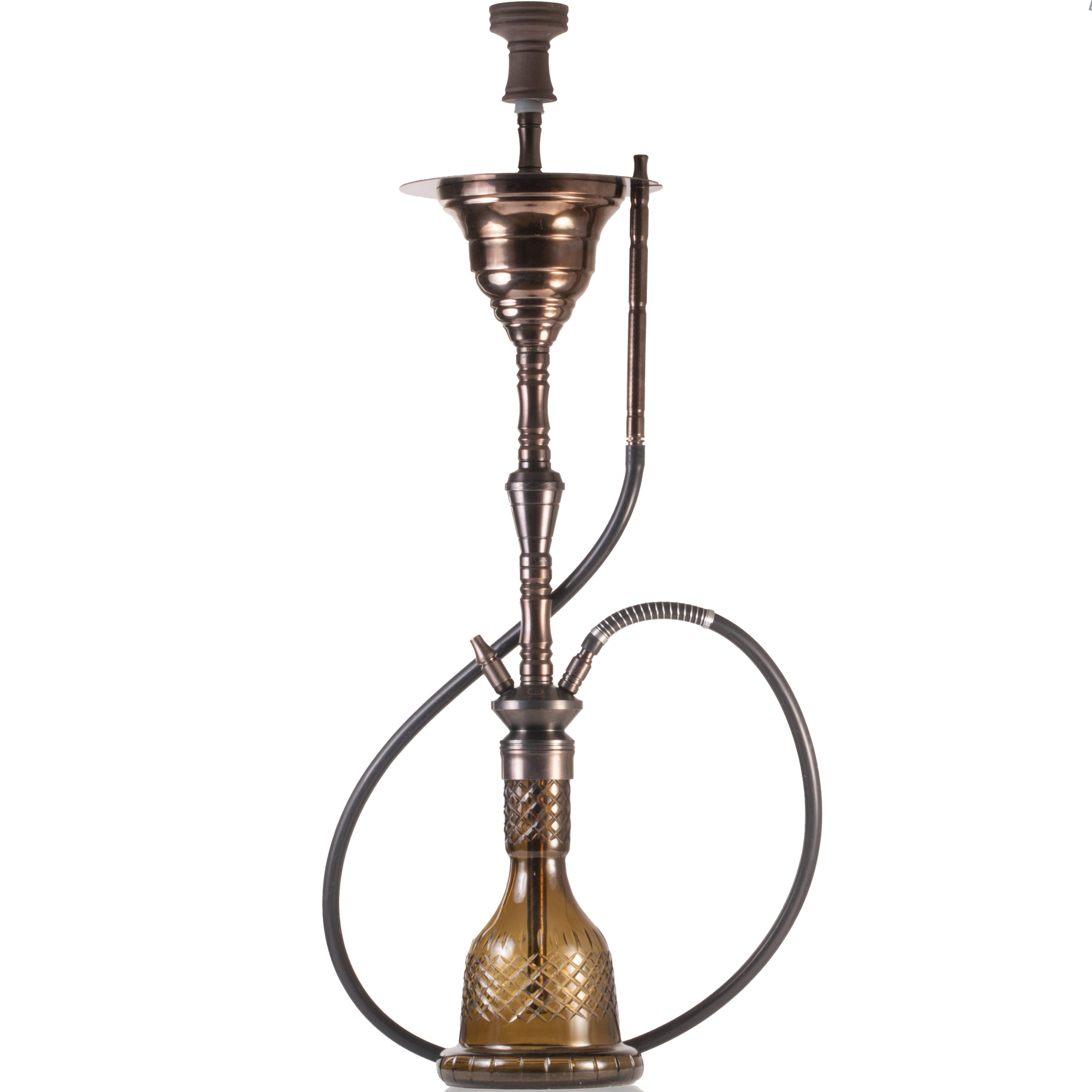 COCOYAYA Gamaliya Arabia Grande Hookah - Bronze Stem & Brown Base