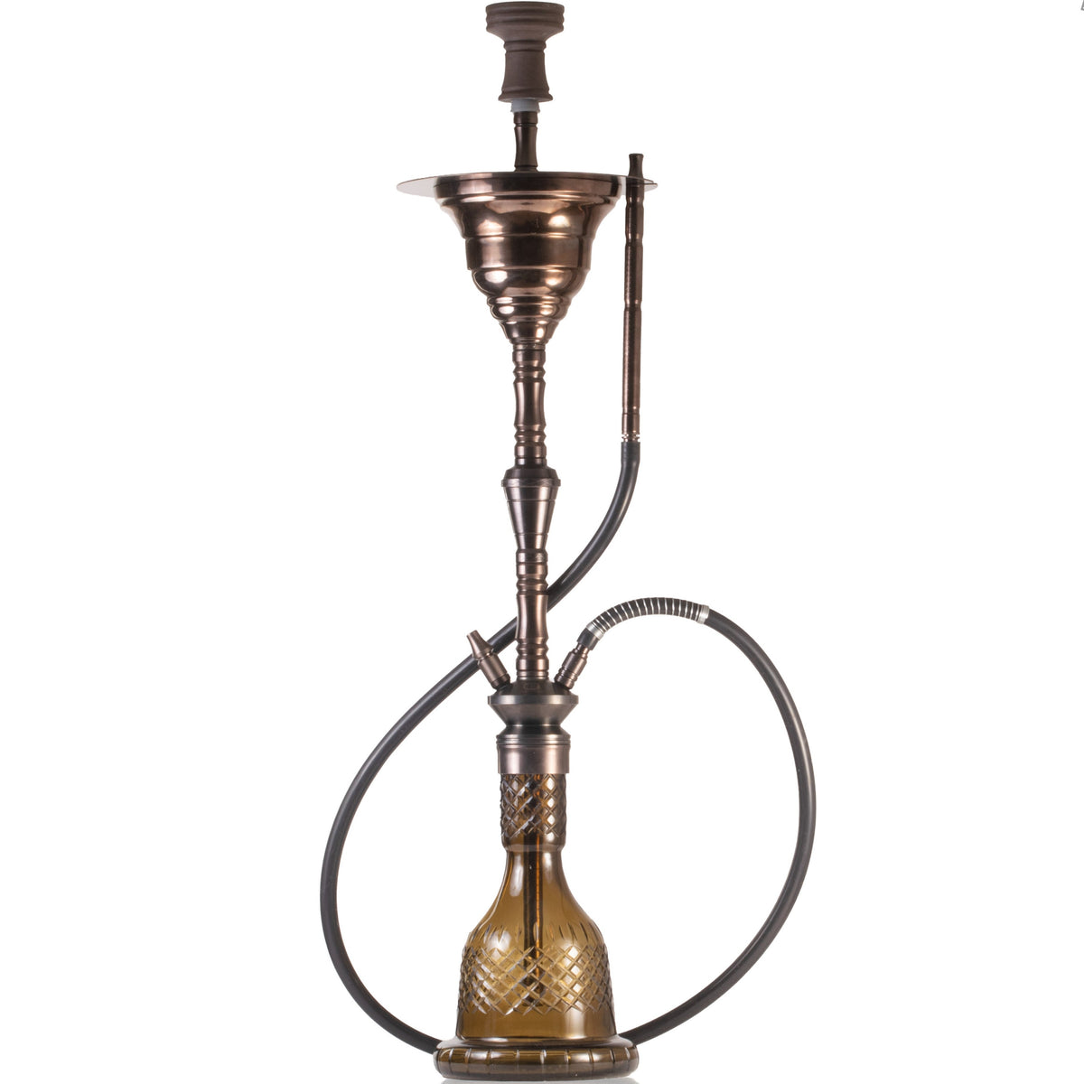 COCOYAYA Gamaliya Arabia Grande Hookah - Bronze Stem & Brown Base
