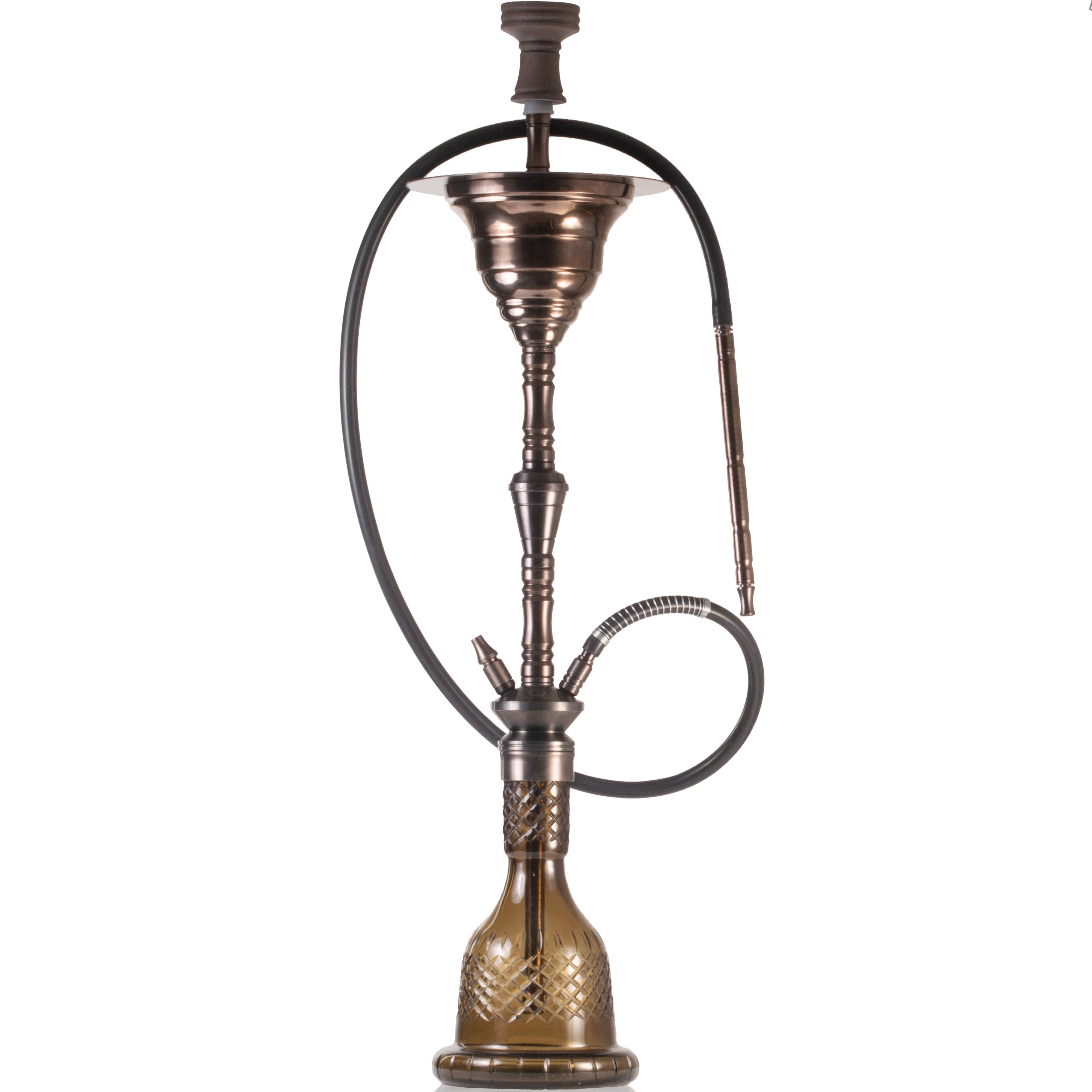 COCOYAYA Gamaliya Arabia Grande Hookah - Bronze Stem & Brown Base