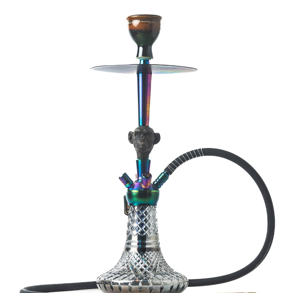 COCOYAYA Lazlo Hookah - Moksha Series (Rainbow) - Cut Glass