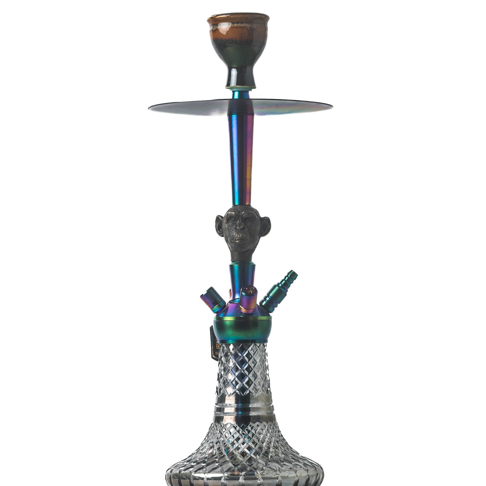 COCOYAYA Lazlo Hookah - Moksha Series (Rainbow) - Cut Glass