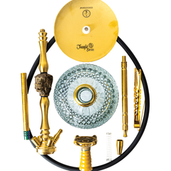 COCOYAYA Jungle Series Wild Jo Hookah - Golden (Transparent Base)