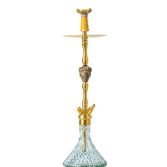 COCOYAYA Jungle Series Wild Jo Hookah - Golden (Transparent Base)